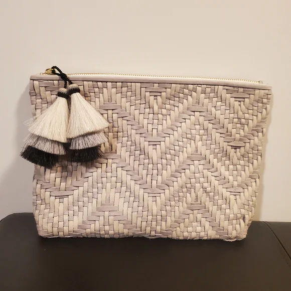 NWT Kempton & Co. Tresco Medium Pouch - Smoke & Chalk - Picture 6 of 12